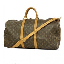 Louis Vuitton Boston Bag Monogram Keepall Bandouliere 55 M41414 Brown Men's Women's