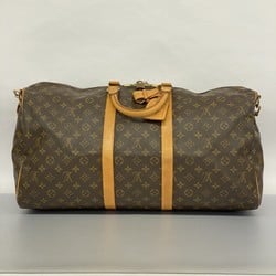 Louis Vuitton Boston Bag Monogram Keepall Bandouliere 55 M41414 Brown Men's Women's