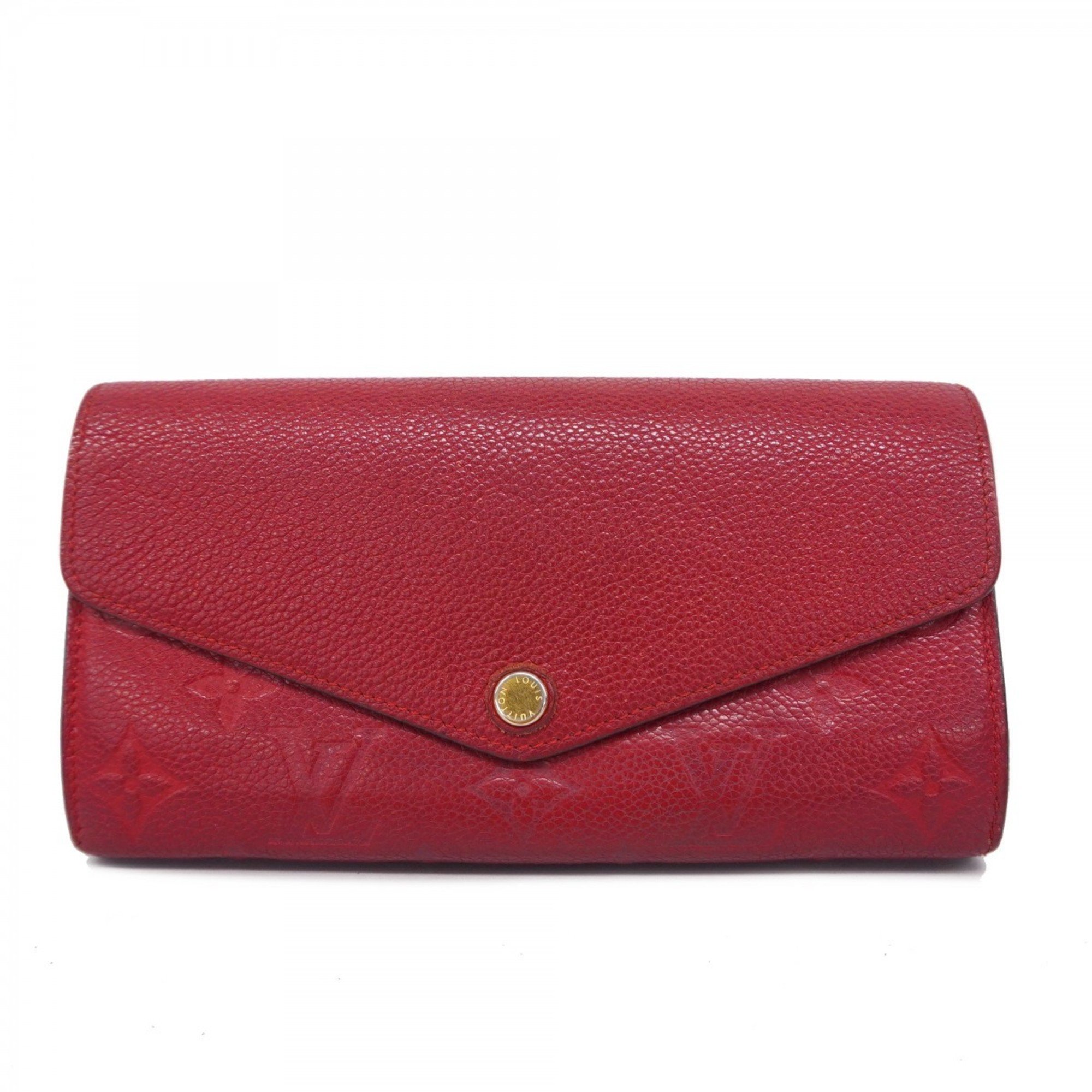 Louis Vuitton Long Wallet Monogram Empreinte Portefeuille Sarah M61181 Cerise Ladies