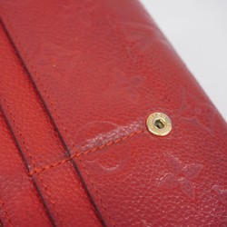 Louis Vuitton Long Wallet Monogram Empreinte Portefeuille Sarah M61181 Cerise Ladies