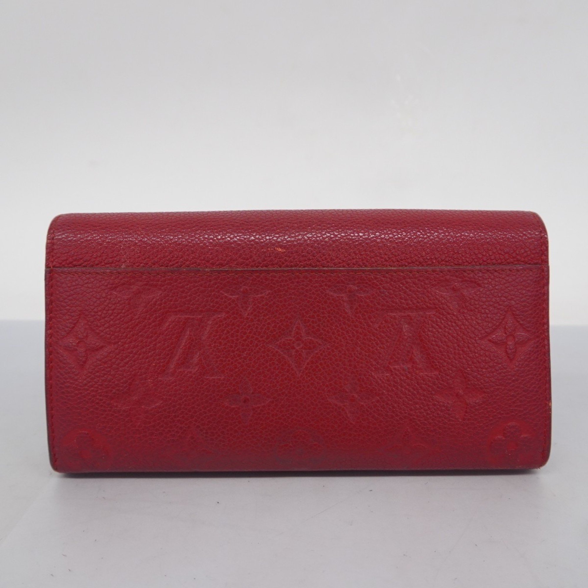 Louis Vuitton Long Wallet Monogram Empreinte Portefeuille Sarah M61181 Cerise Ladies