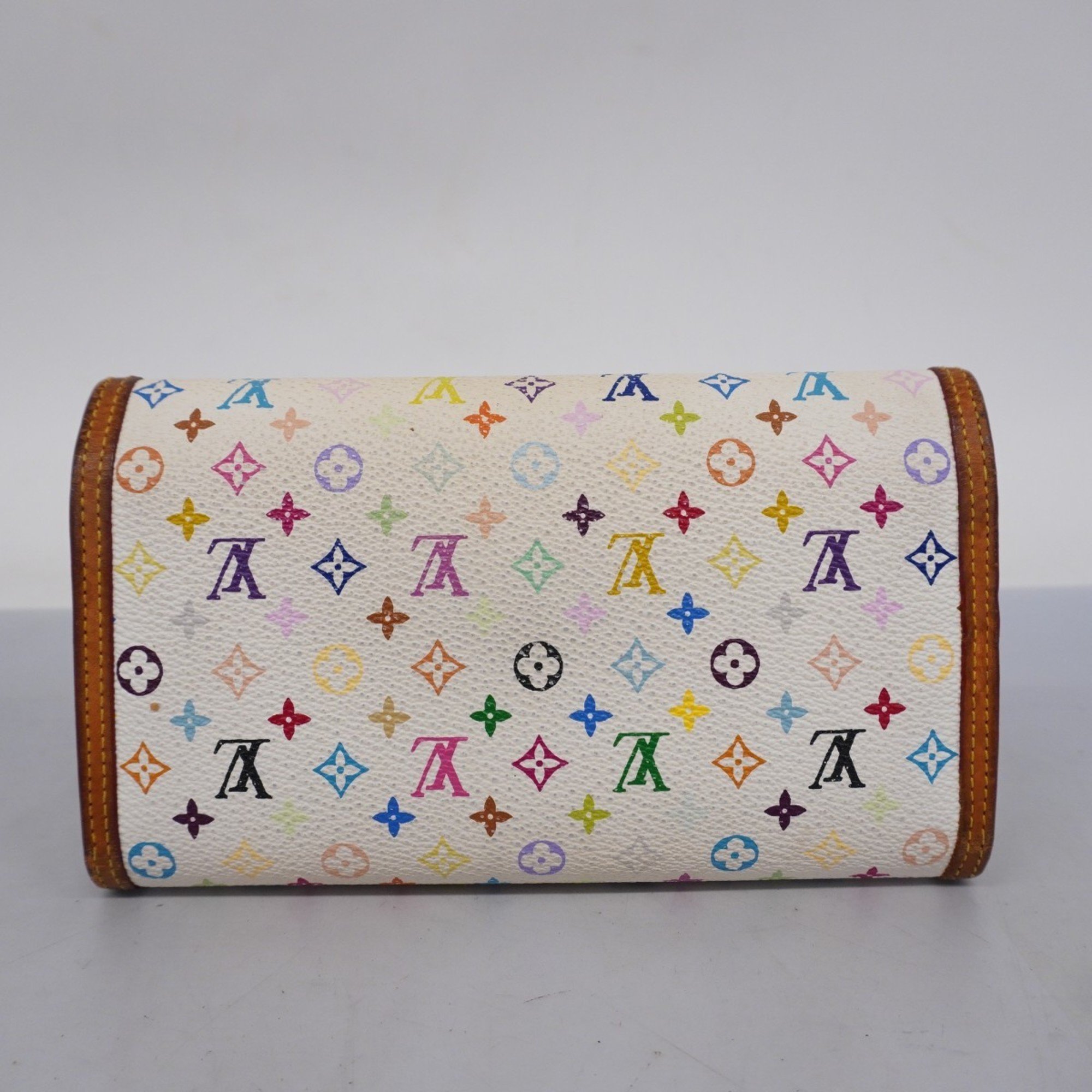 Louis Vuitton Tri-fold Long Wallet Monogram Multicolor Porte Tresor International M92659 Bron Ladies