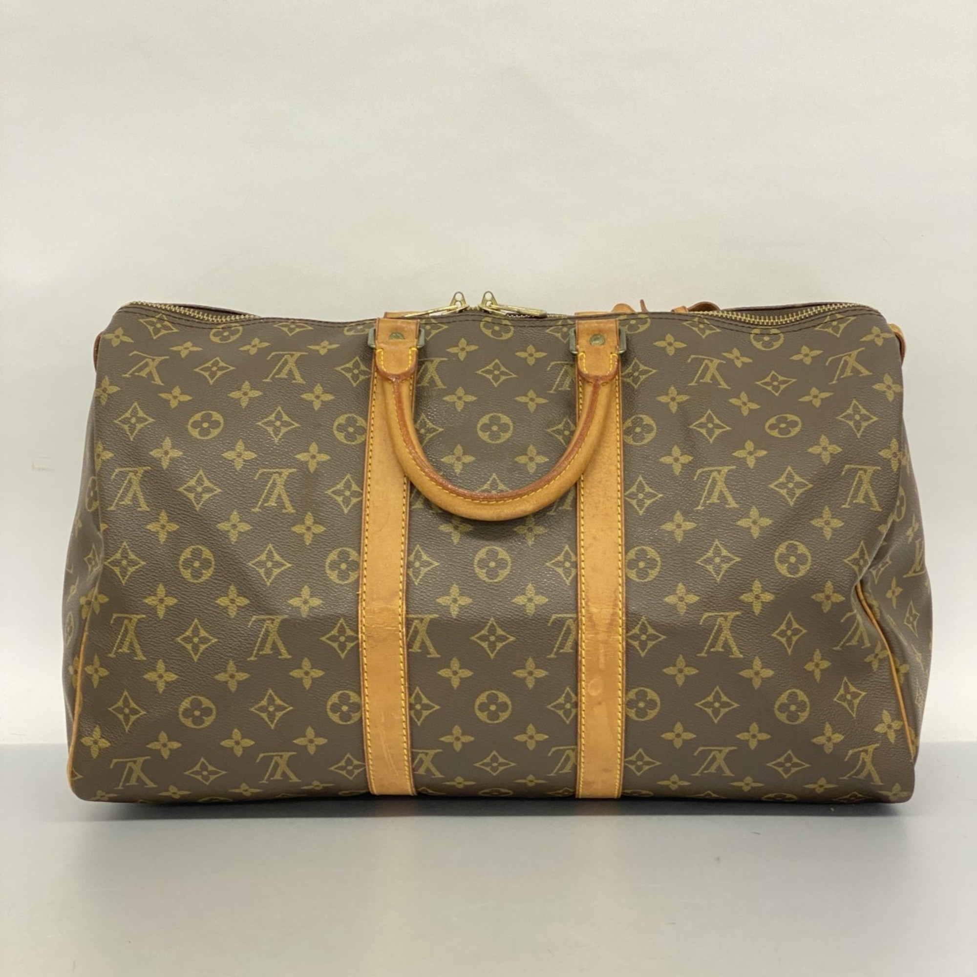 Louis Vuitton Boston Bag Monogram Keepall 45 M41428 Brown Men's Women's