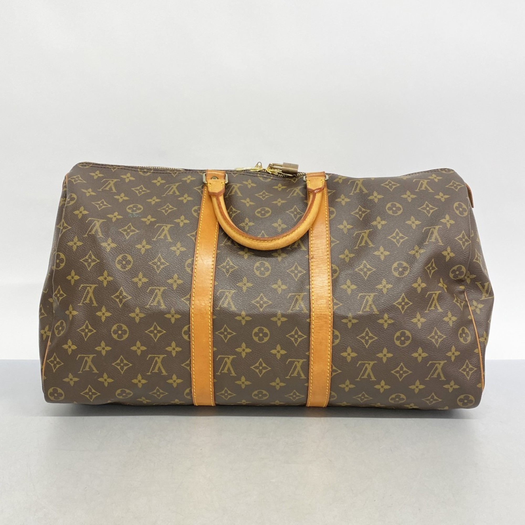 Louis Vuitton Boston Bag Monogram Keepall 50 M41426 Brown Men's Women's