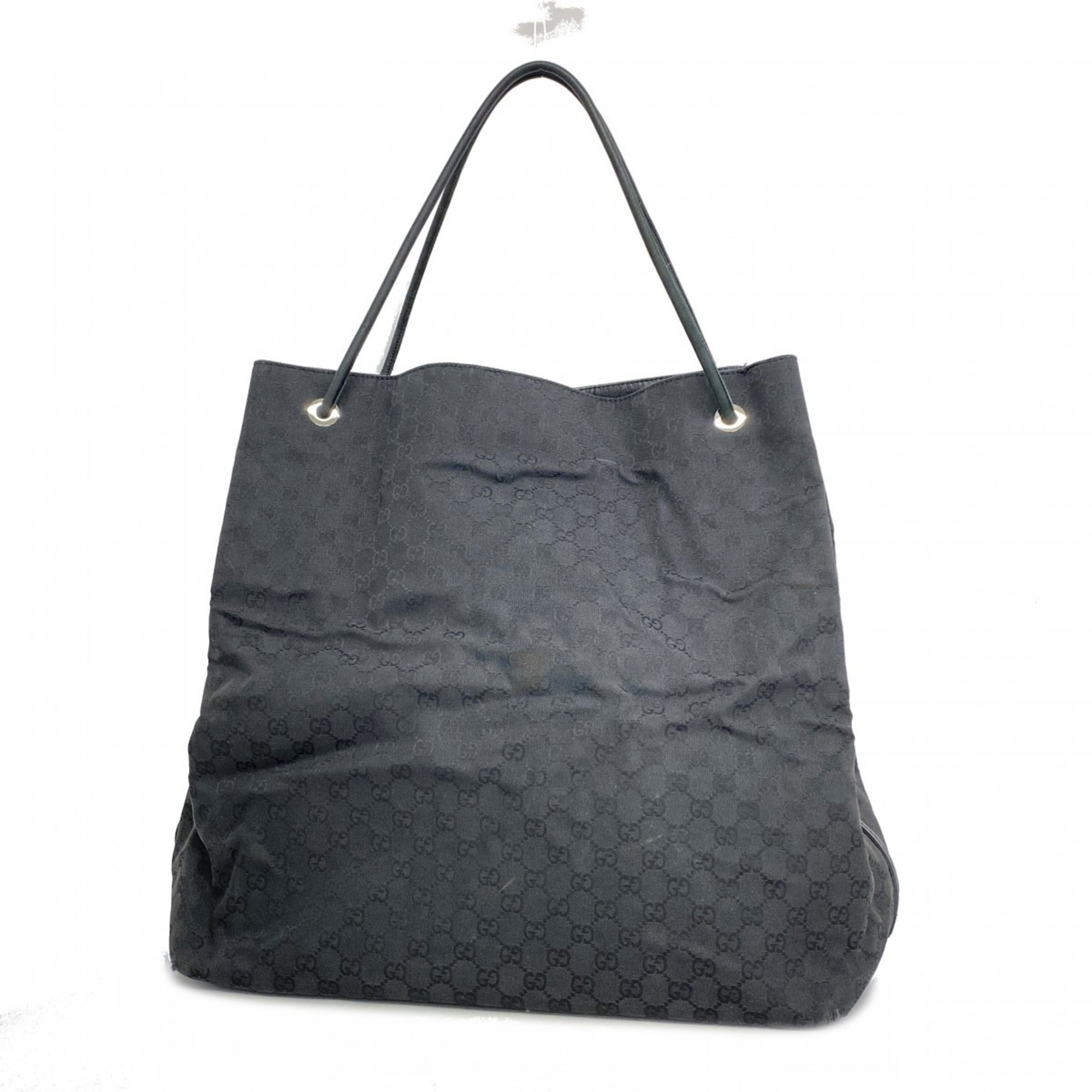 Gucci Tote Bag GG Canvas 101268 Black Women's