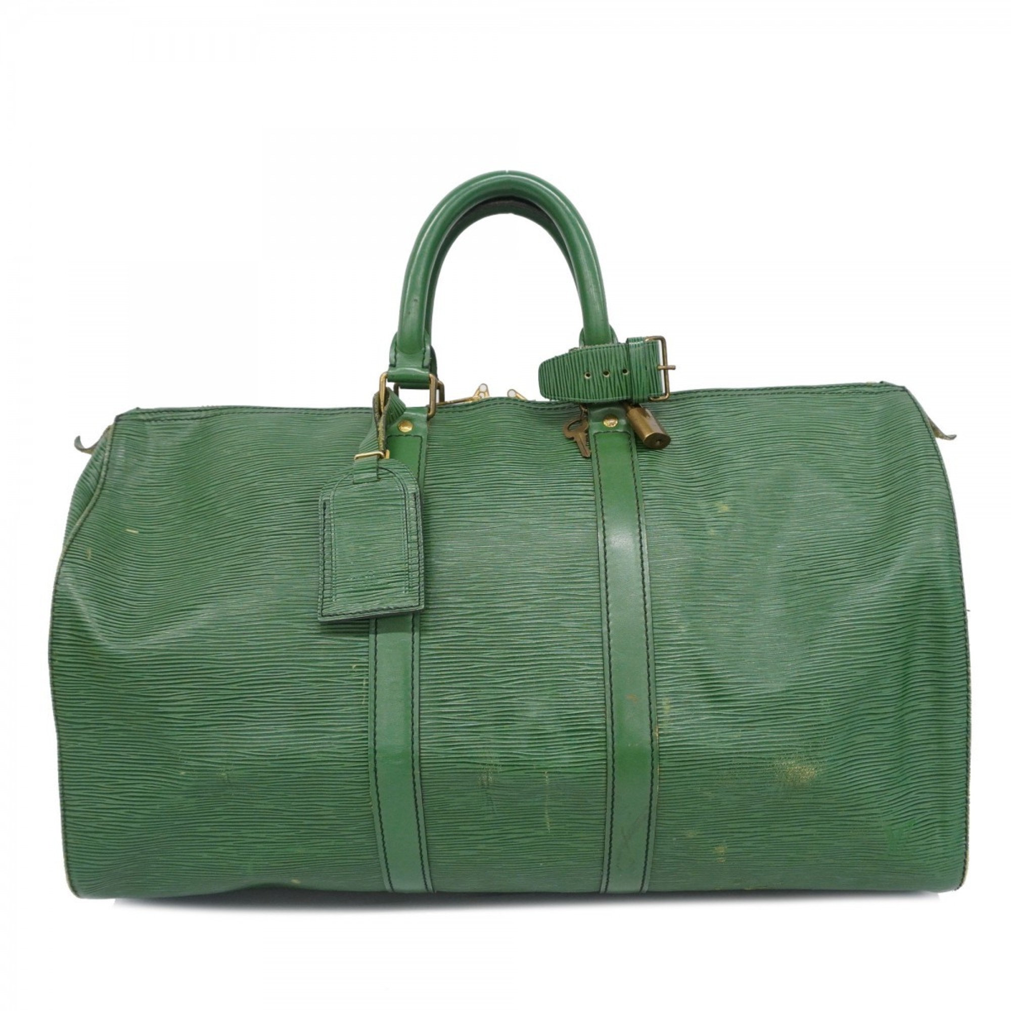 Louis Vuitton Boston Bag Epi Keepall 45 M42974 Borneo Green Men's Women's