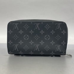 Louis Vuitton Long Wallet Monogram Eclipse Zippy XL M61698 Black Men's