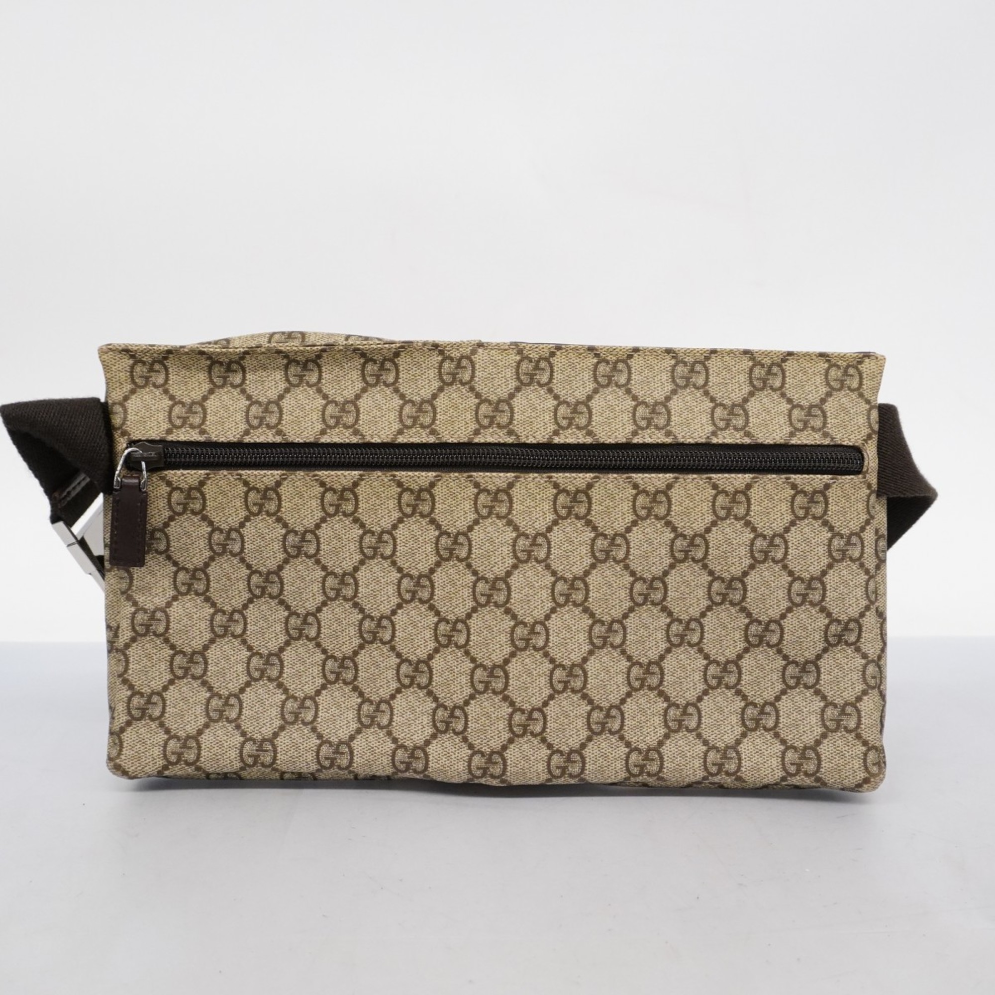 Gucci Waist Bag GG Supreme 28566 Brown Men's Women's