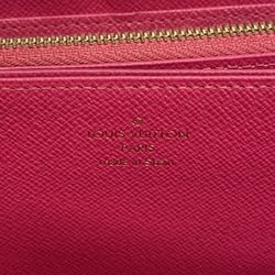 Louis Vuitton Long Wallet Monogram Bay Zippy M41905 Brown Fuchsia Women's