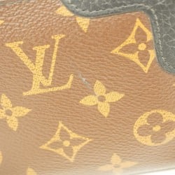 Louis Vuitton Long Wallet Monogram Zippy Retiro M61855 Brown Black Men's