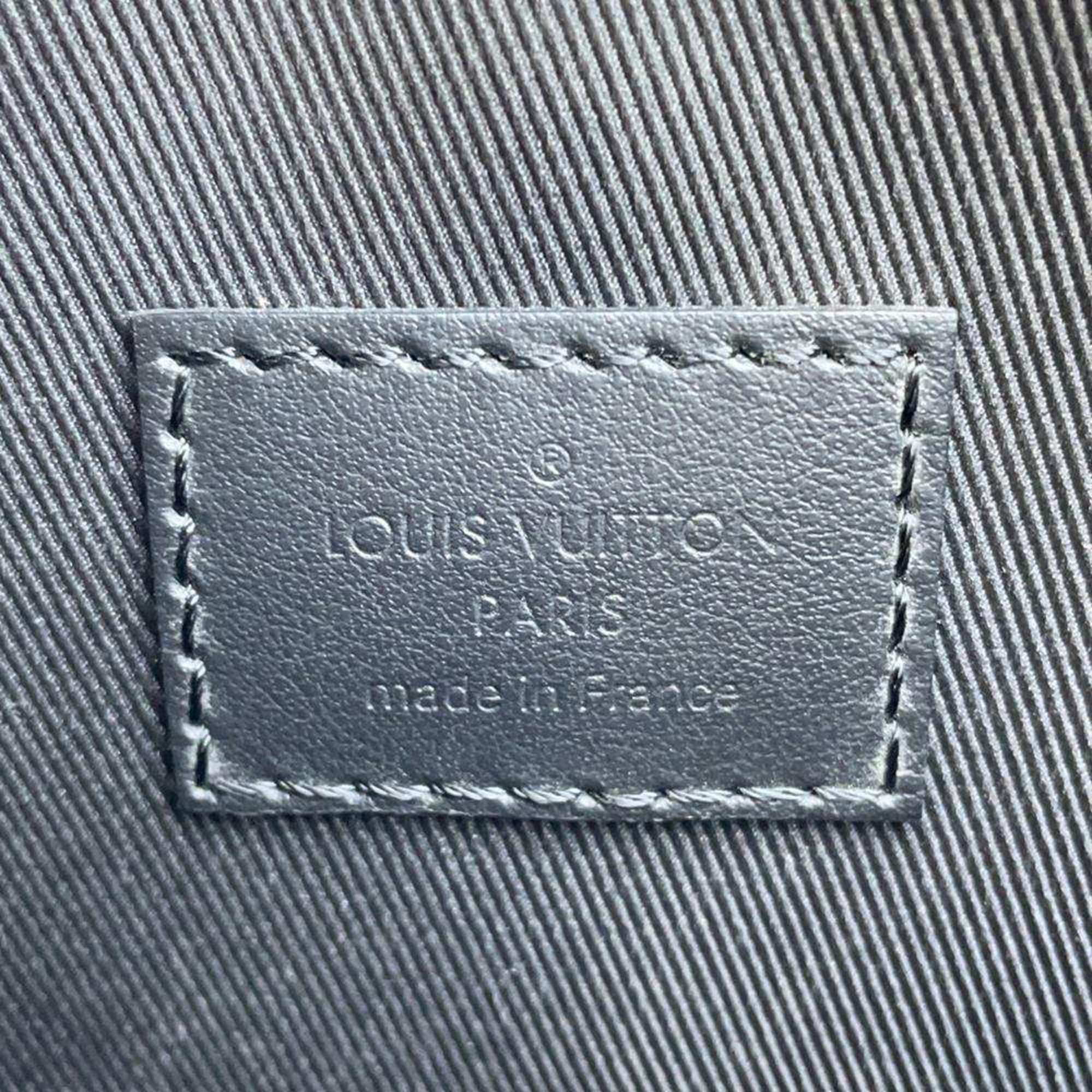 Louis Vuitton Clutch Bag Grain Leather Pochette IPAD M69837 LOUIS VUITTON Pouch Black Men's