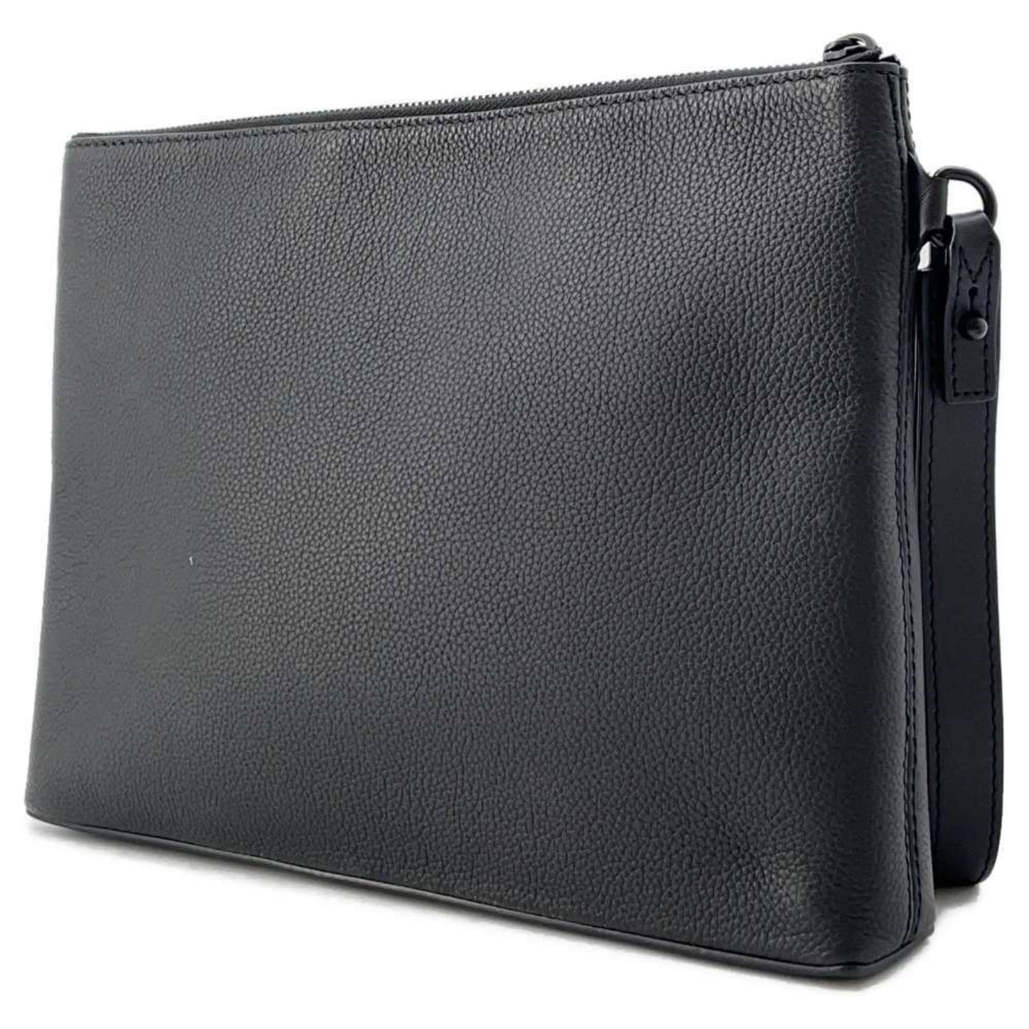 Louis Vuitton Clutch Bag Grain Leather Pochette IPAD M69837 LOUIS VUITTON Pouch Black Men's