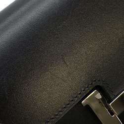 Hermes Wallet Constance Compact Black Tadelakt O Stamp HERMES