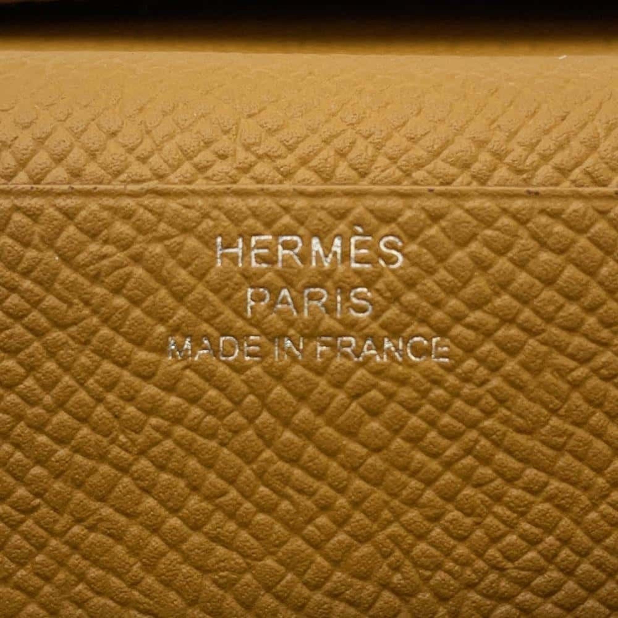 Hermes Long Wallet Bearn Soufflet Verso Rose Azalee Biscuit Epson Z Engraved