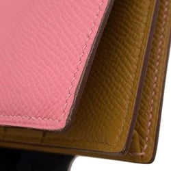 Hermes Long Wallet Bearn Soufflet Verso Rose Azalee Biscuit Epson Z Engraved