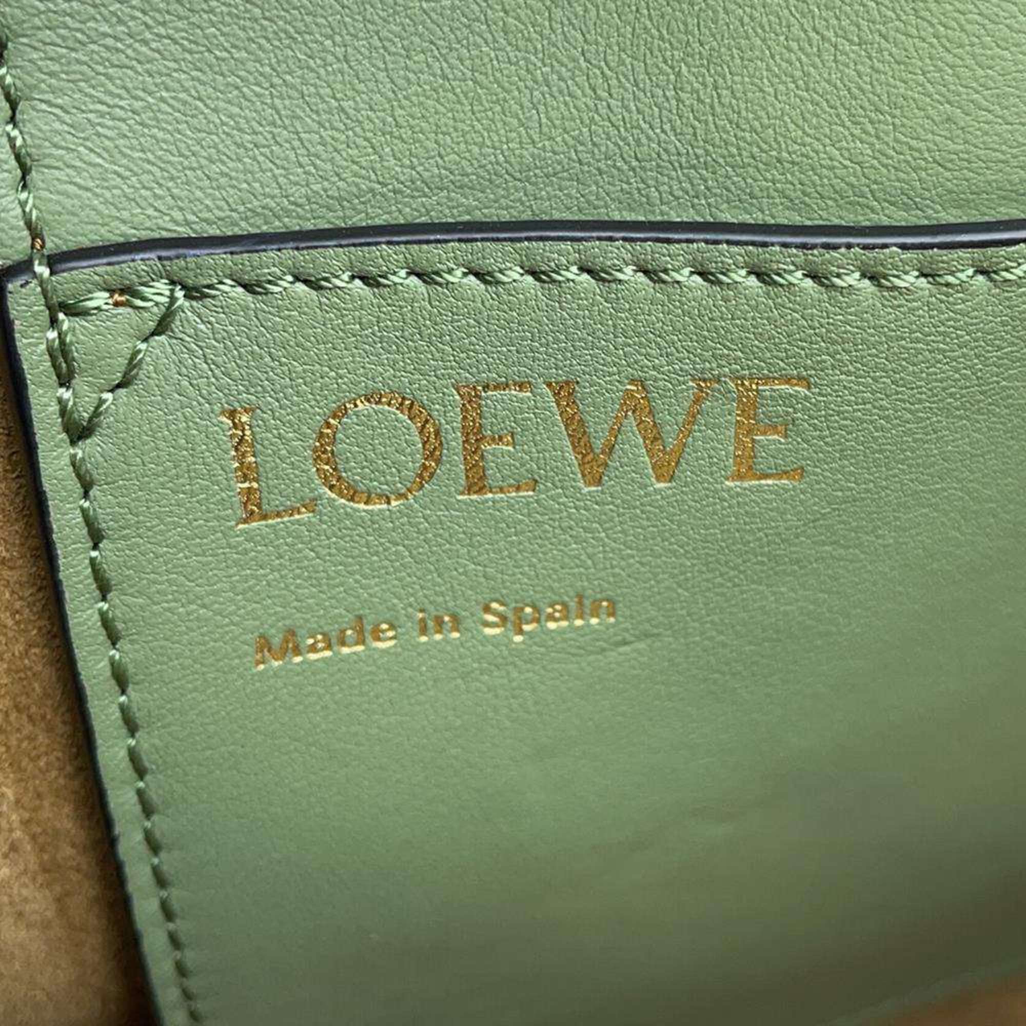 LOEWE Tote Bag Anagram ANAGRAM Leather Shoulder Handbag