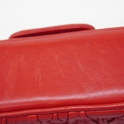 Prada Shoulder Bag Leather Red Women's