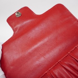 Prada Shoulder Bag Leather Red Women's