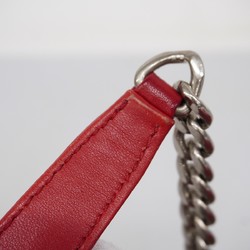 Prada Shoulder Bag Leather Red Women's