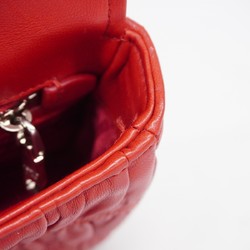 Prada Shoulder Bag Leather Red Women's