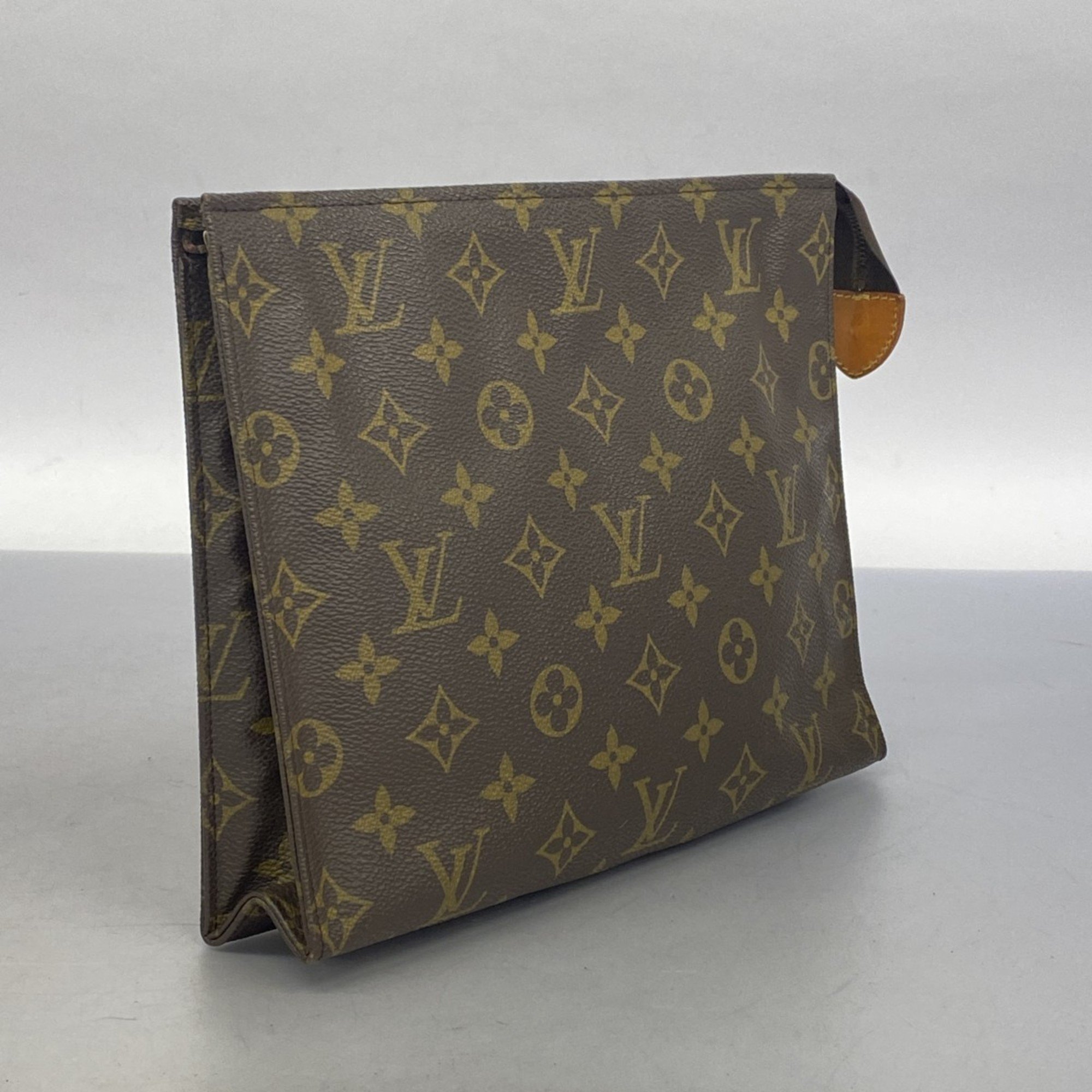 Louis Vuitton Pouch Monogram Poche Toilette 26 M47542 Brown Ladies