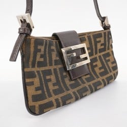 Fendi handbag Zucca nylon canvas brown ladies