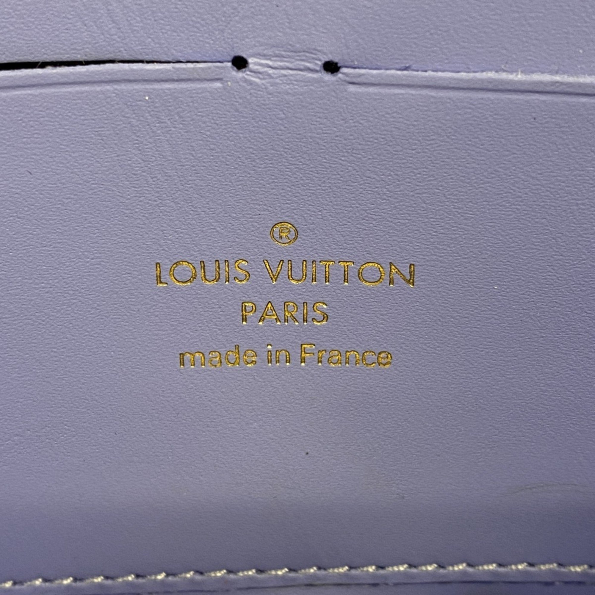 Louis Vuitton Long Wallet Masters Collection Zippy Monet M64631 Blue Ladies