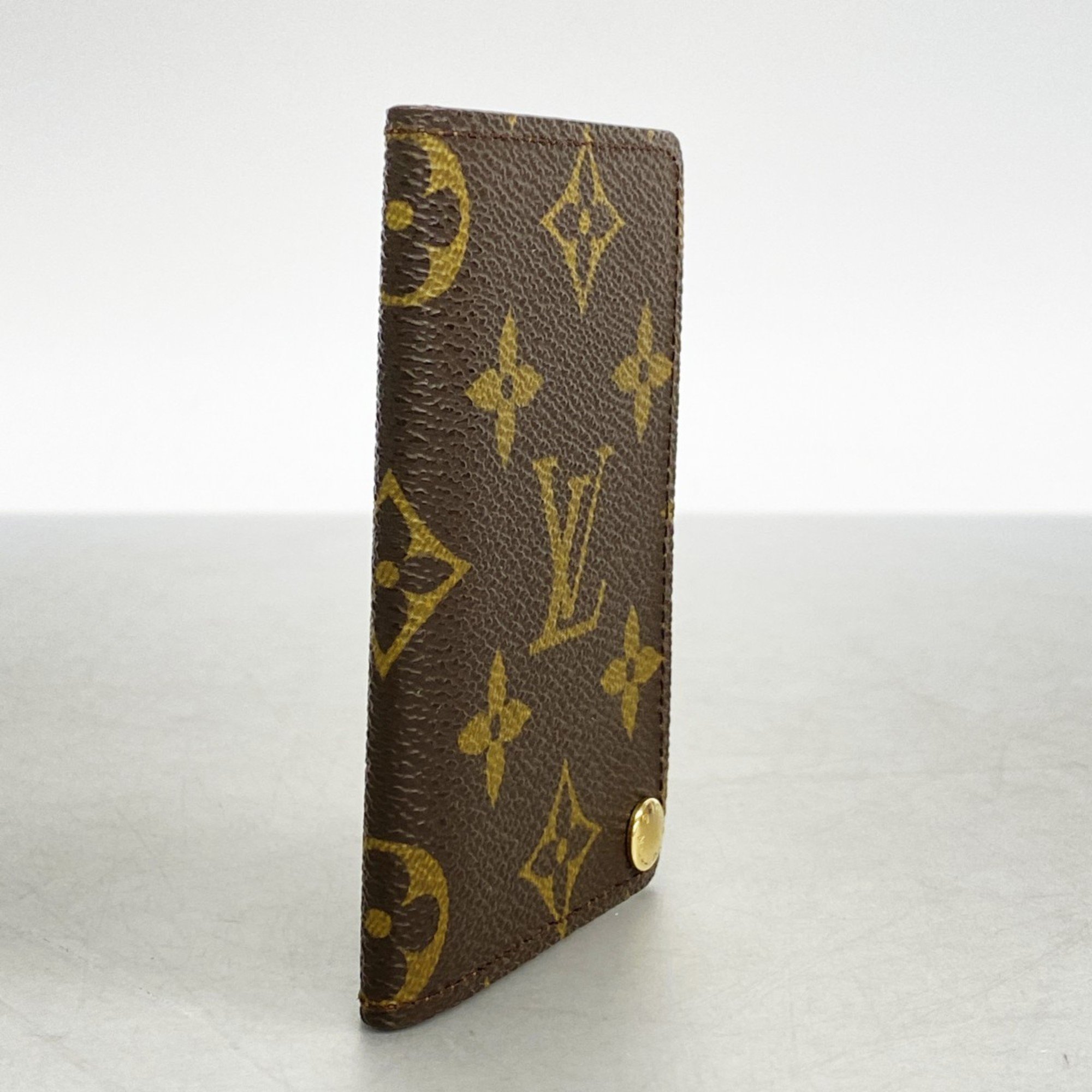 Louis Vuitton Business Card Holder/Card Case Monogram Porte Carte Credit Pression M60937 Brown Men's Women's