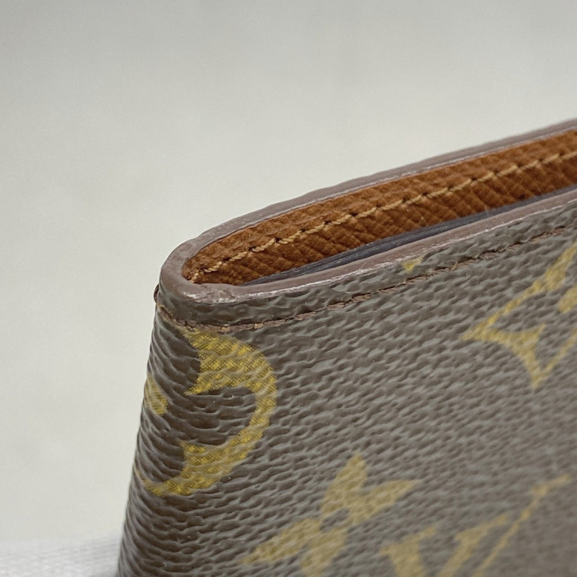 Louis Vuitton Business Card Holder/Card Case Monogram Porte Carte Credit Pression M60937 Brown Men's Women's