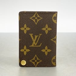 Louis Vuitton Business Card Holder/Card Case Monogram Porte Carte Credit Pression M60937 Brown Men's Women's