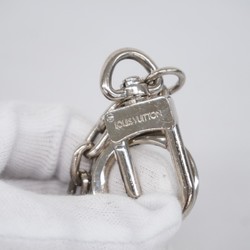 Louis Vuitton Keychain Porto Clay Initials LV M65071 Silver Men's Women's