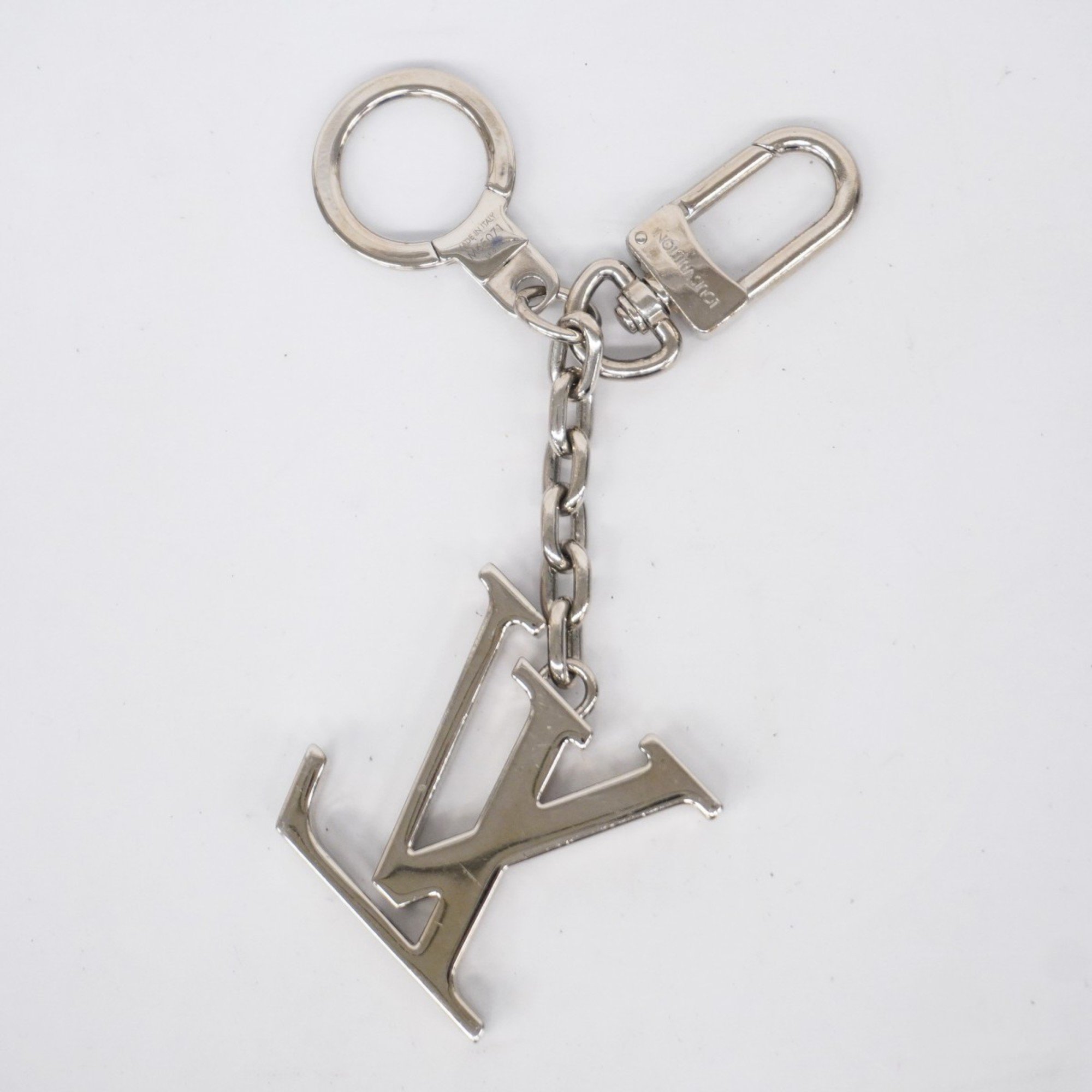 Louis Vuitton Keychain Porto Clay Initials LV M65071 Silver Men's Women's