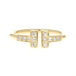 Tiffany Ring T Wire Diamond 0.13ct Total K18YG Yellow Gold Size Approx. 60147091 & Co.