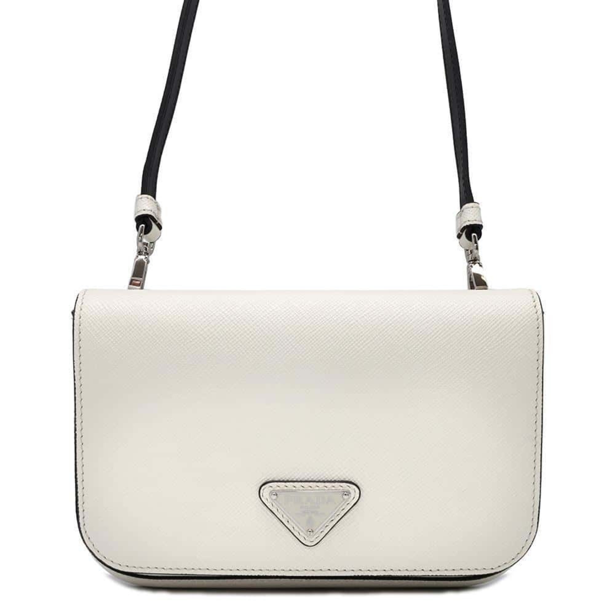 Prada Shoulder Bag Saffiano Leather 2VD061 PRADA White