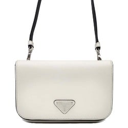 Prada Shoulder Bag Saffiano Leather 2VD061 PRADA White