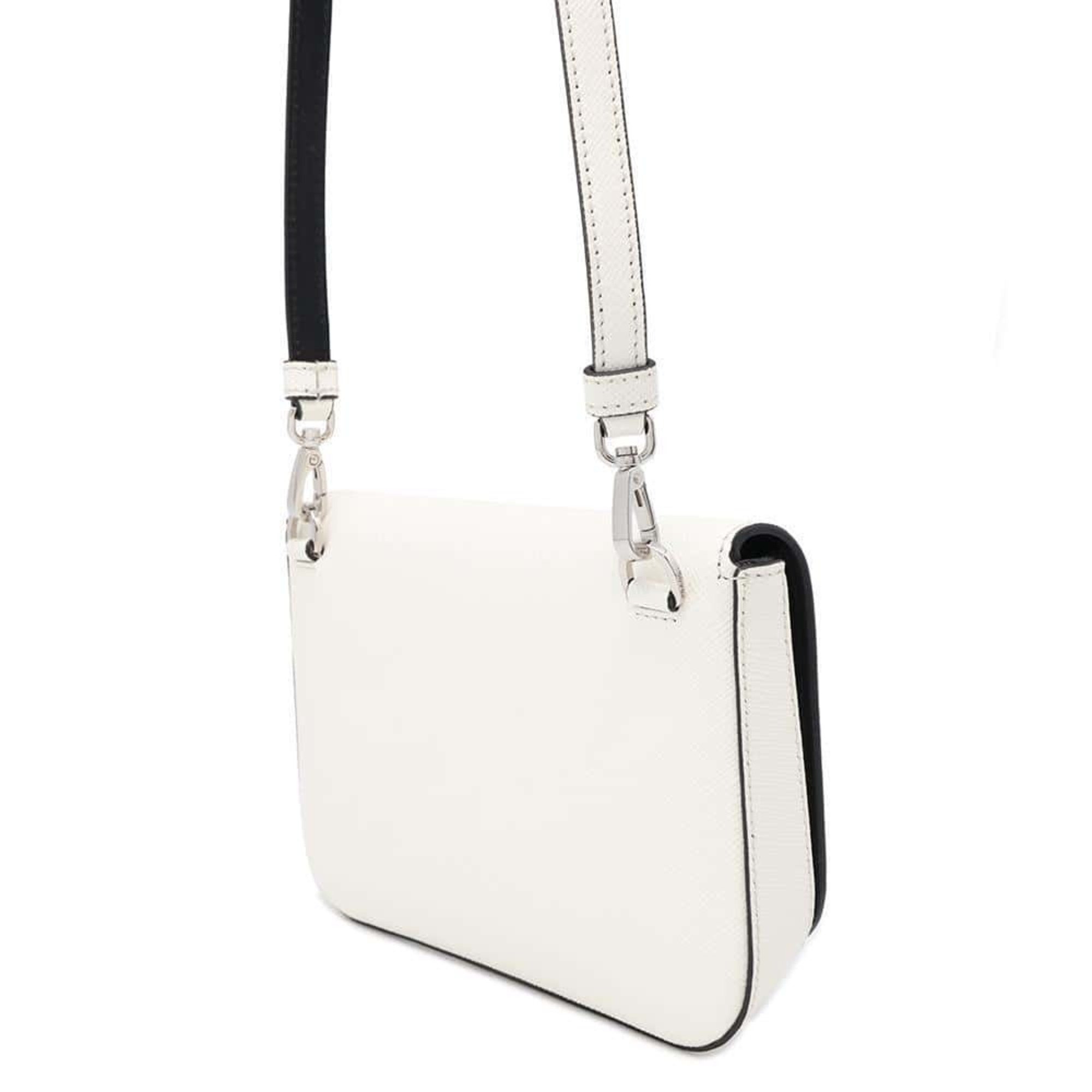 Prada Shoulder Bag Saffiano Leather 2VD061 PRADA White