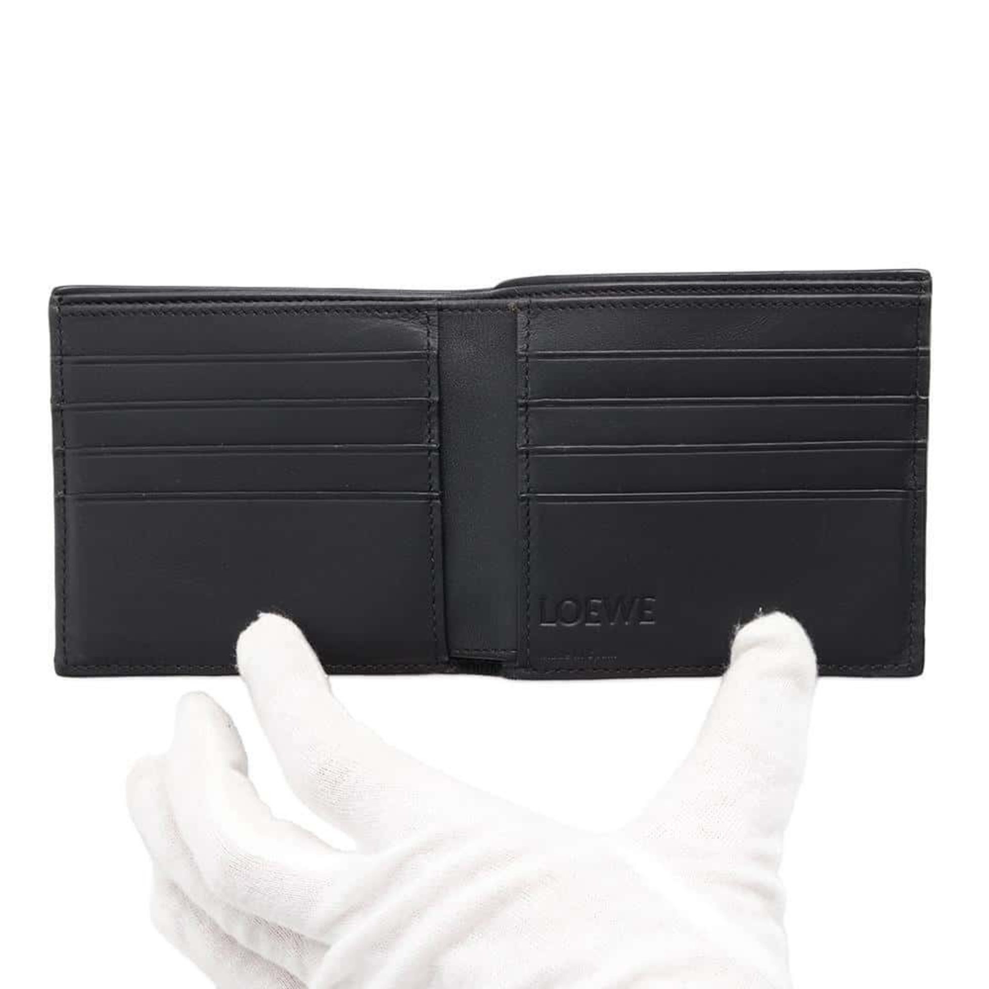 LOEWE Bi-fold Wallet Anagram Calf Leather 0010899102 Men's