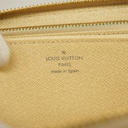 Louis Vuitton Long Wallet Damier Azur Zippy N41660 White Men's Women's