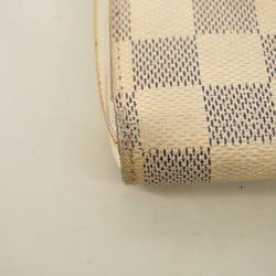 Louis Vuitton Long Wallet Damier Azur Zippy N41660 White Men's Women's