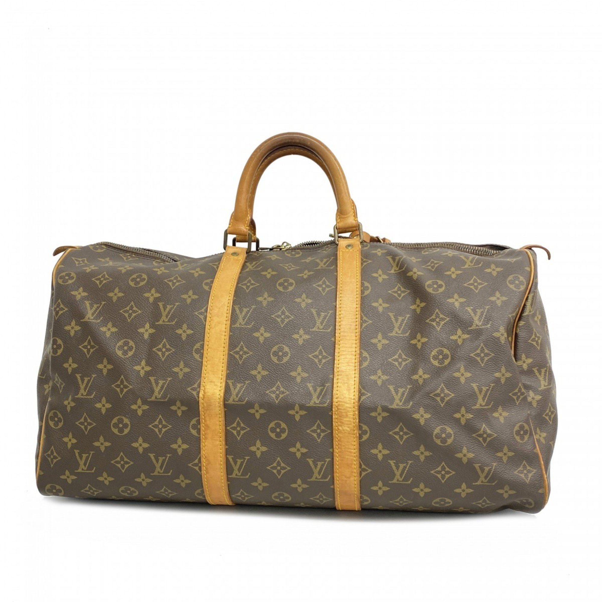 Louis Vuitton Boston Bag Monogram Keepall 50 M41426 Brown Men's Women's