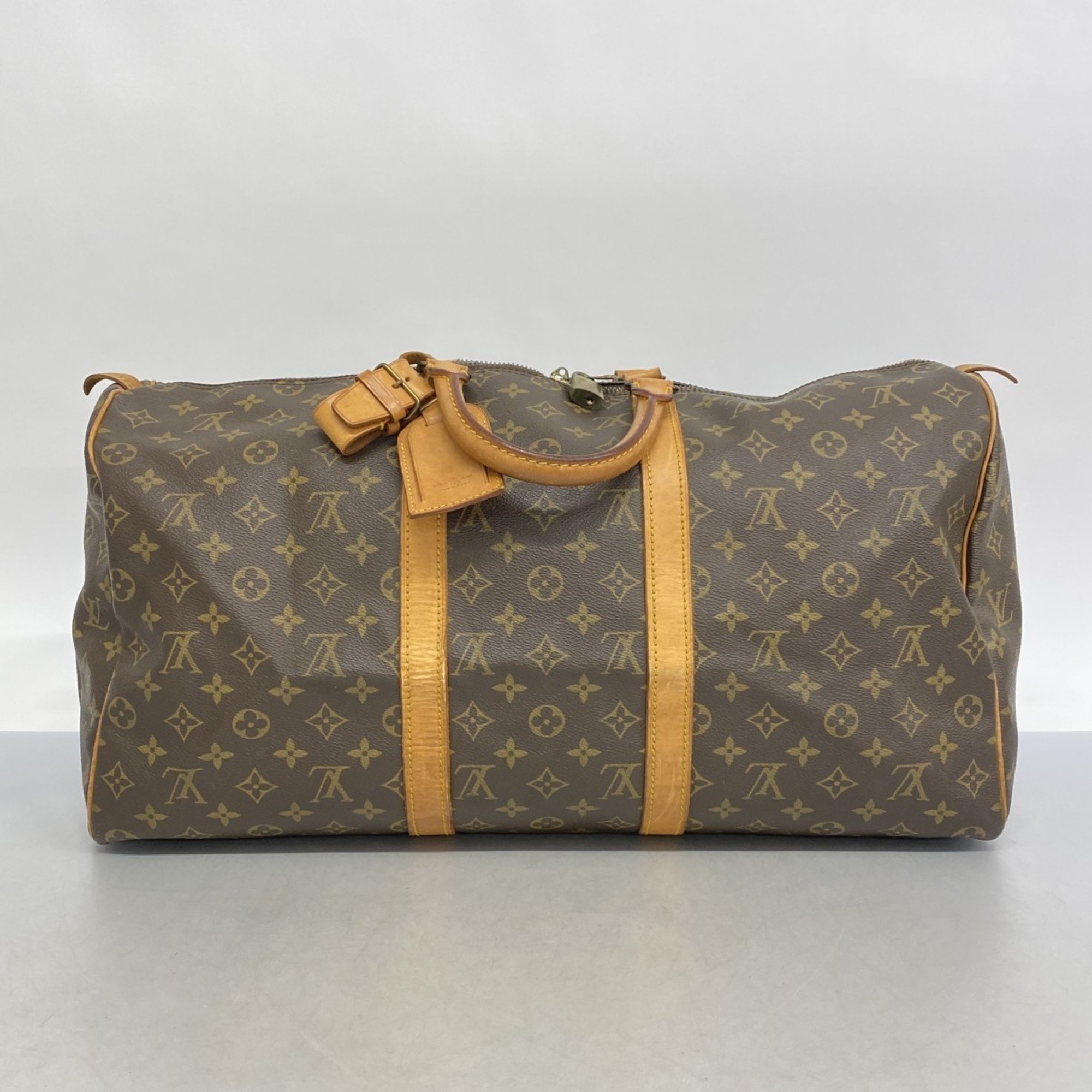 Louis Vuitton Boston Bag Monogram Keepall 50 M41426 Brown Men's Women's