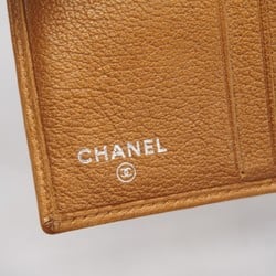 chanel wallet camellia leather brown ladies