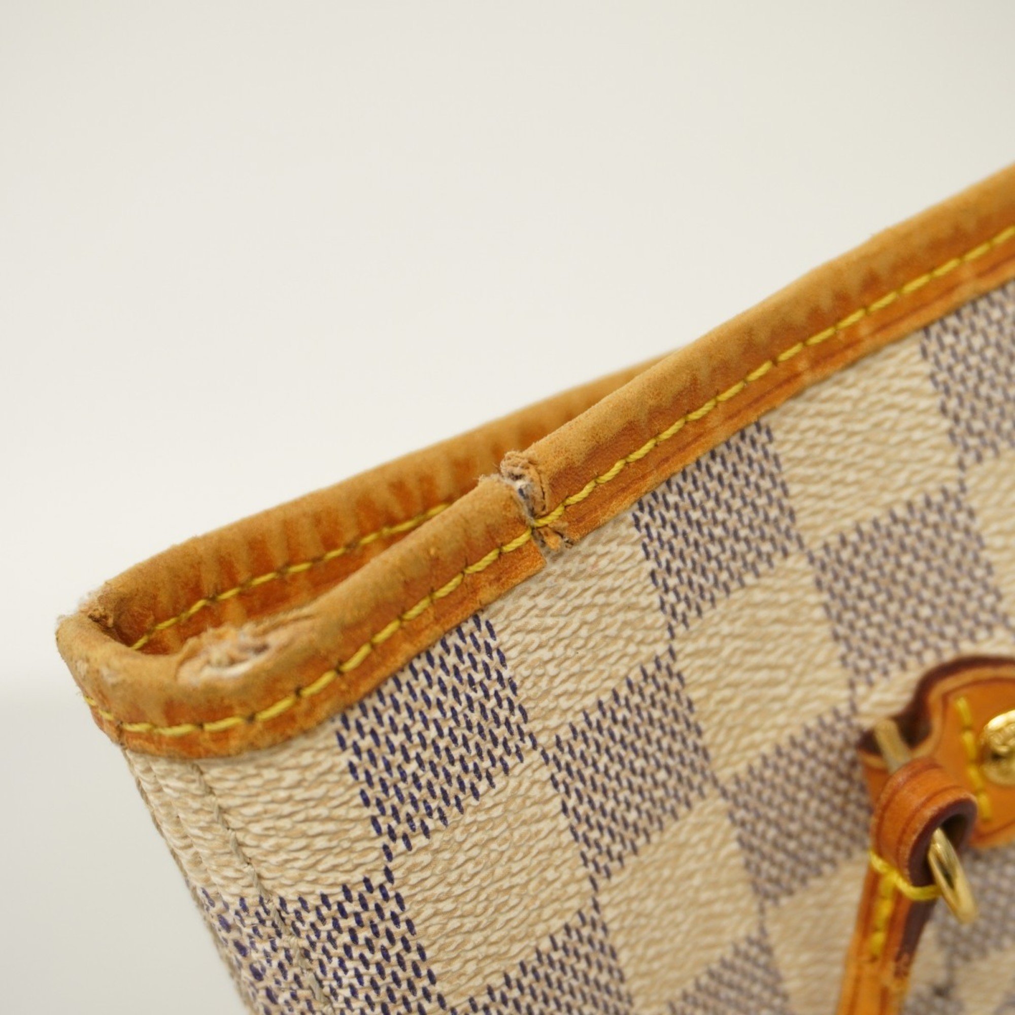 Louis Vuitton Tote Bag Damier Azur Neverfull MM M51107 White Women's