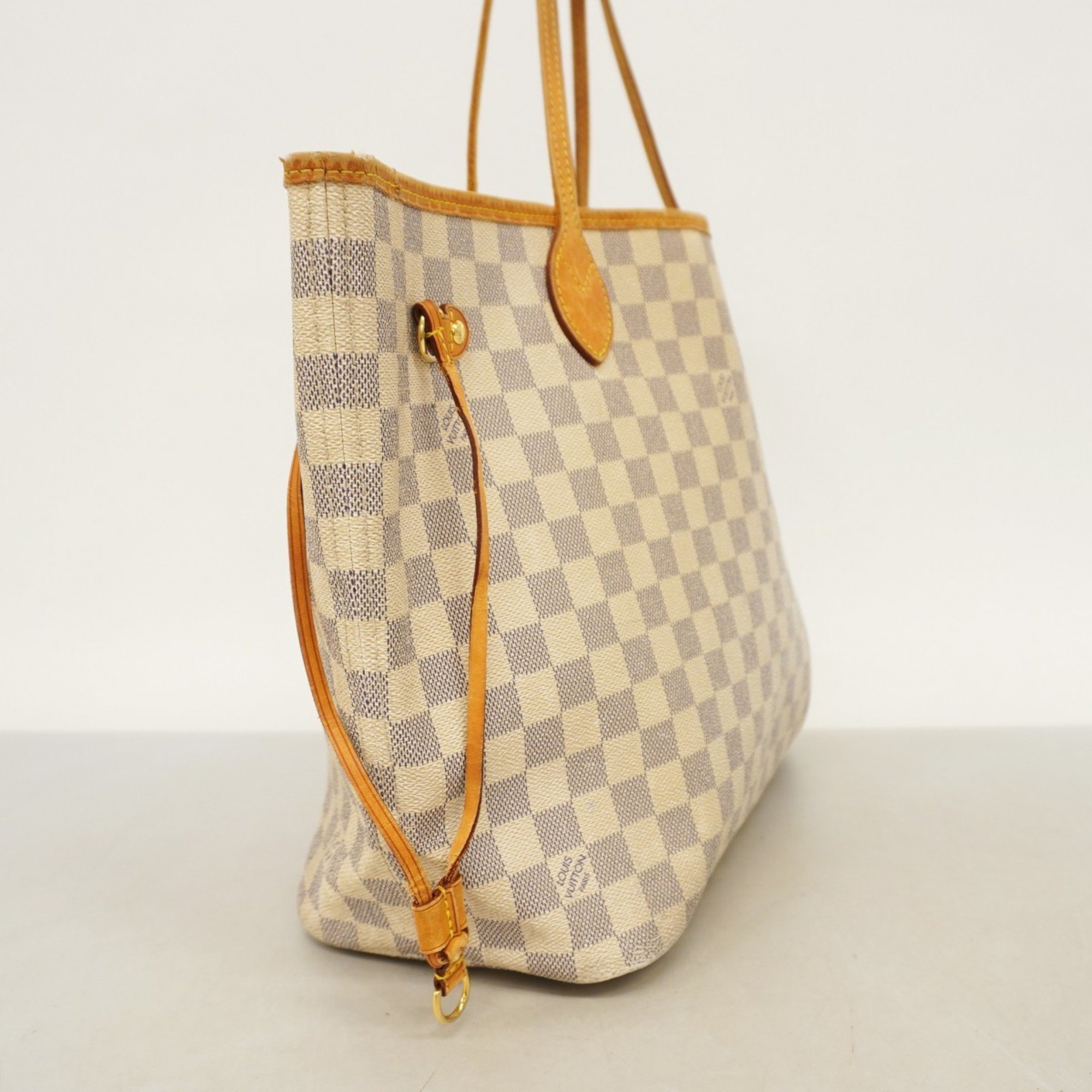 Louis Vuitton Tote Bag Damier Azur Neverfull MM M51107 White Women's