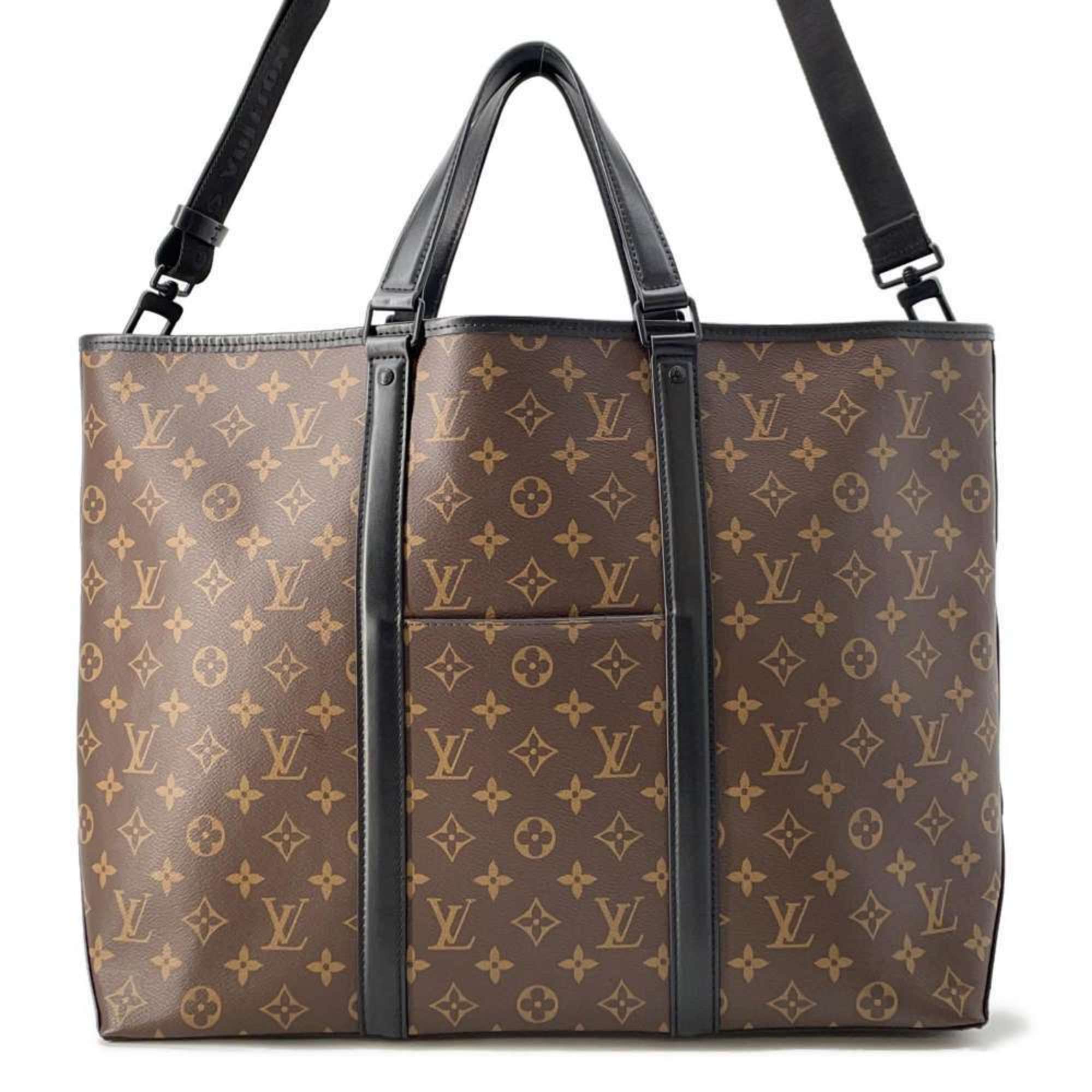 Louis Vuitton Tote Bag Monogram Macassar Weekend M45733 2way Shoulder LOUIS VUITTON