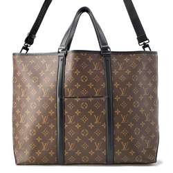 Louis Vuitton Tote Bag Monogram Macassar Weekend M45733 2way Shoulder LOUIS VUITTON