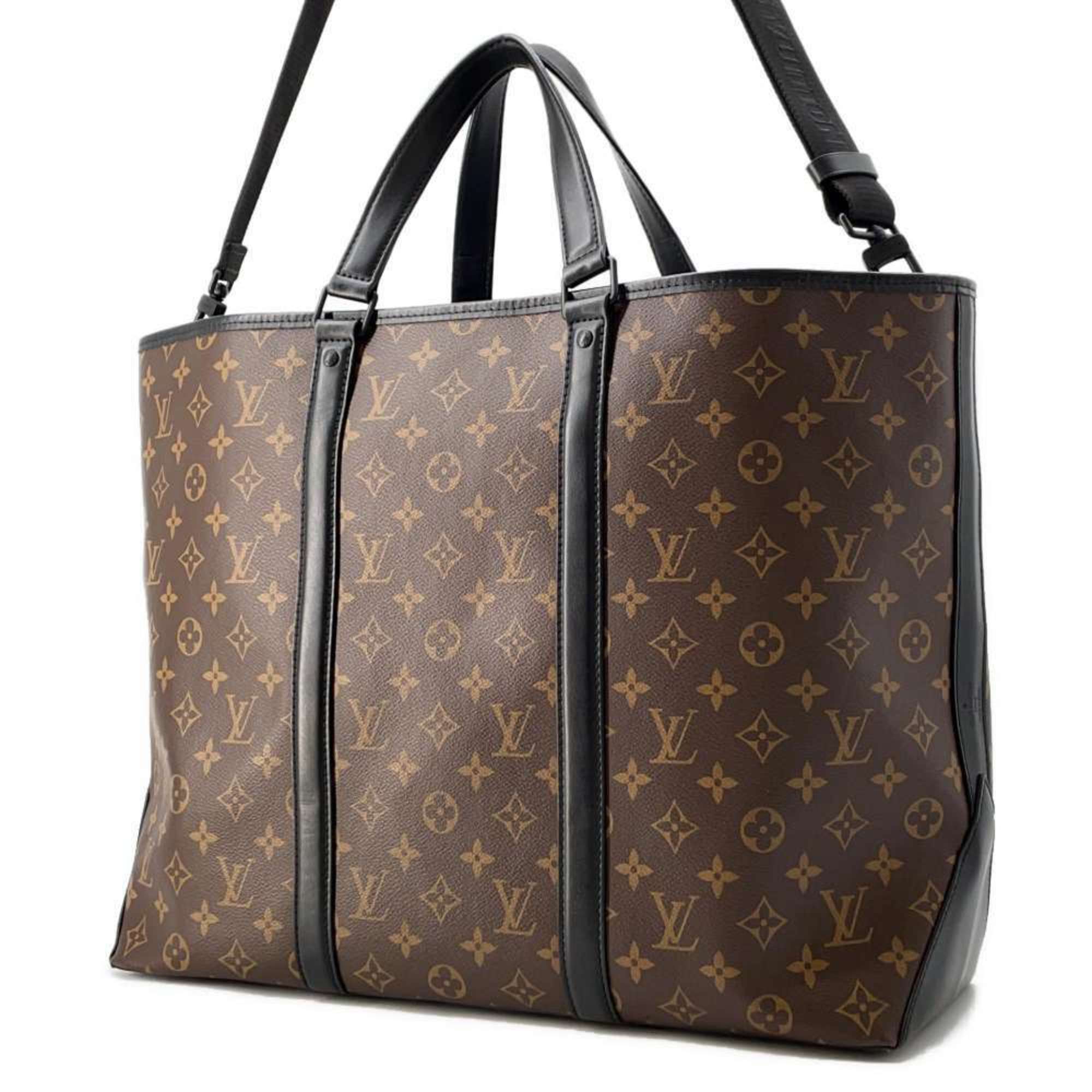 Louis Vuitton Tote Bag Monogram Macassar Weekend M45733 2way Shoulder LOUIS VUITTON