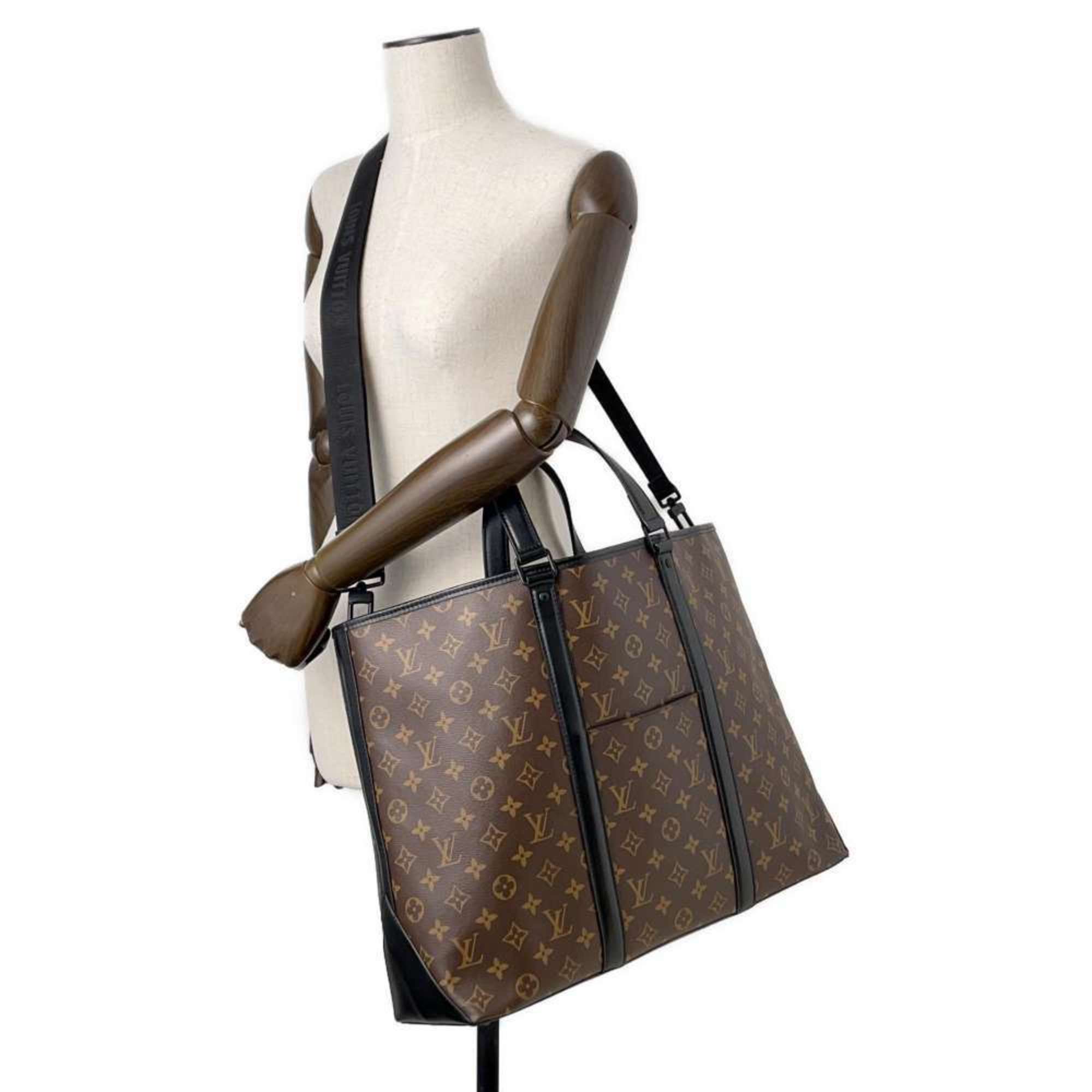 Louis Vuitton Tote Bag Monogram Macassar Weekend M45733 2way Shoulder LOUIS VUITTON