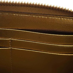 Fendi Long Wallet Round Zip Leather 8M0024 FENDI Gold