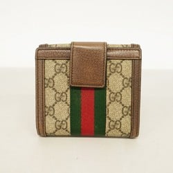 Gucci Wallet Ophidia 523173 Beige Brown Women's